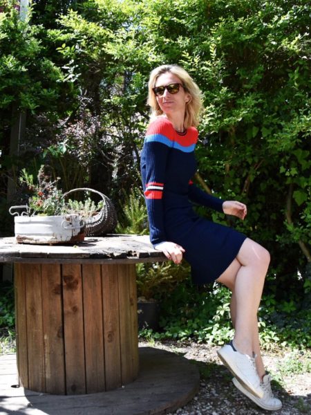 Spring outfit inspirations - Navy blue dress - Primark